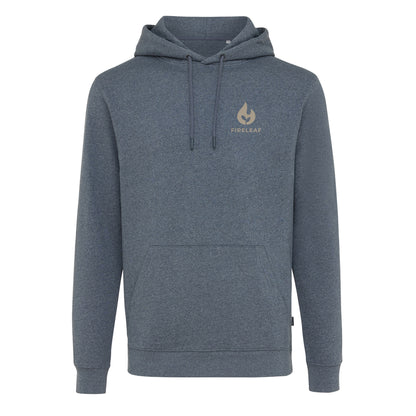 Heather Navy - Front - Iqoniq Unisex Adult Torres Recycled Cotton Undyed Hoodie