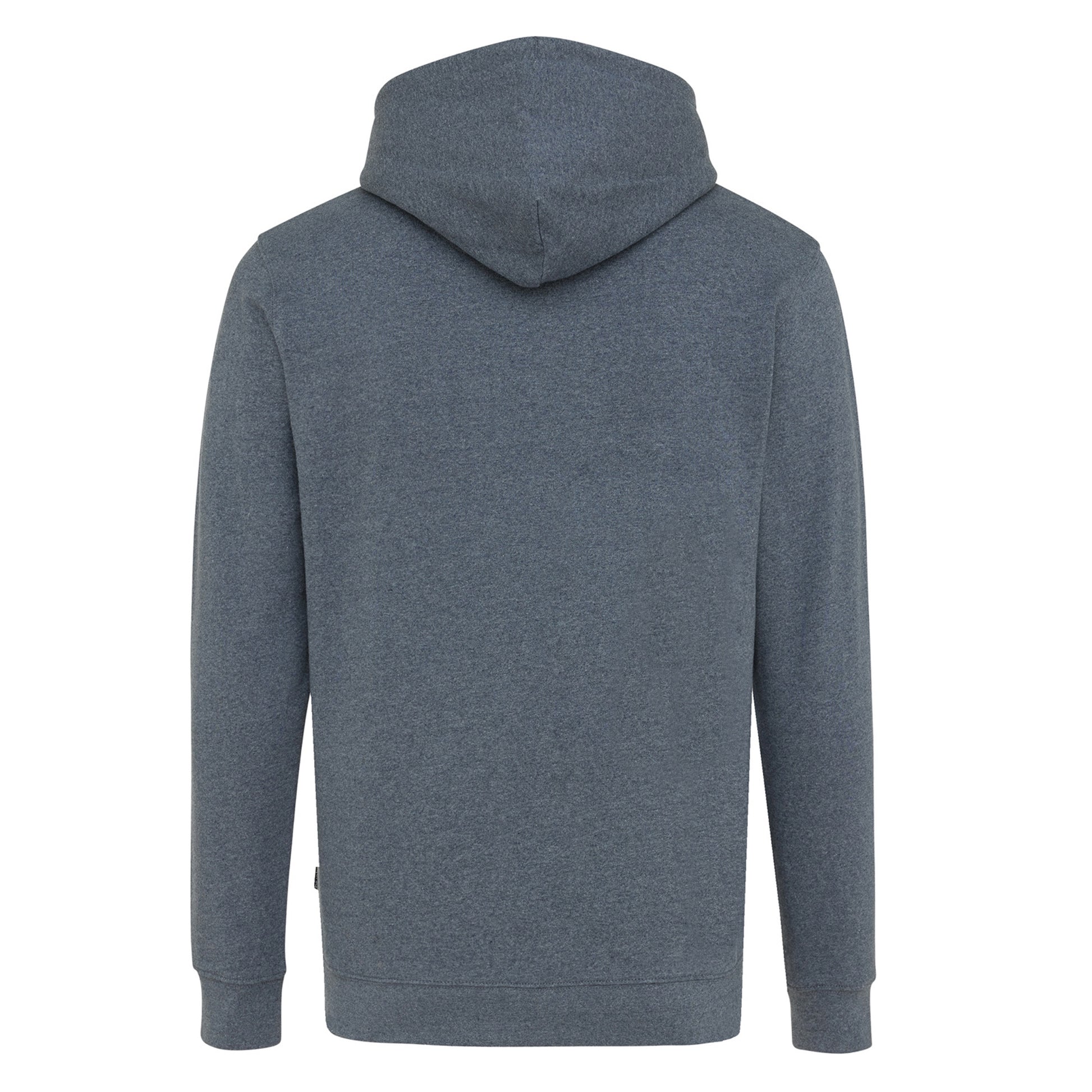Heather Navy - Back - Iqoniq Unisex Adult Torres Recycled Cotton Undyed Hoodie