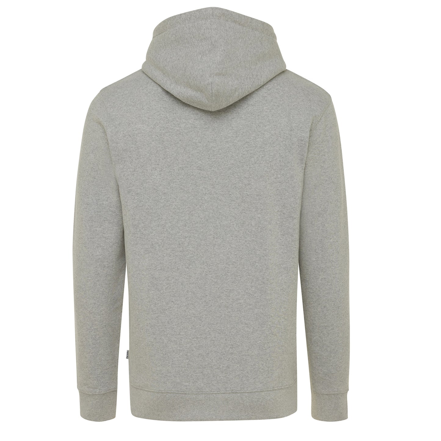 Heather Grey - Back - Iqoniq Unisex Adult Torres Recycled Cotton Undyed Hoodie