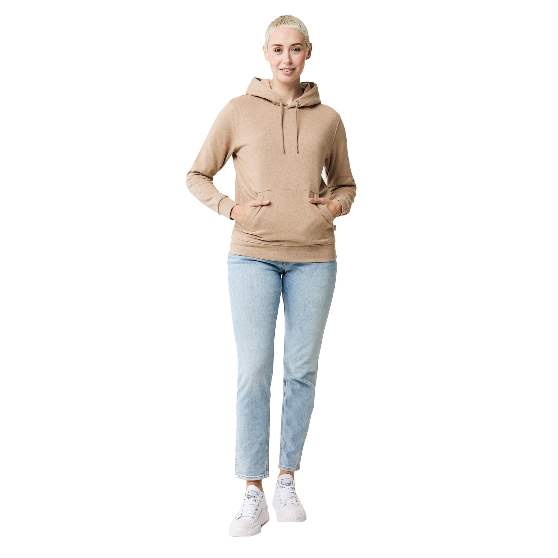 Heather Brown - Side - Iqoniq Unisex Adult Torres Recycled Cotton Undyed Hoodie