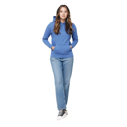 Heather Blue - Side - Iqoniq Unisex Adult Torres Recycled Cotton Undyed Hoodie