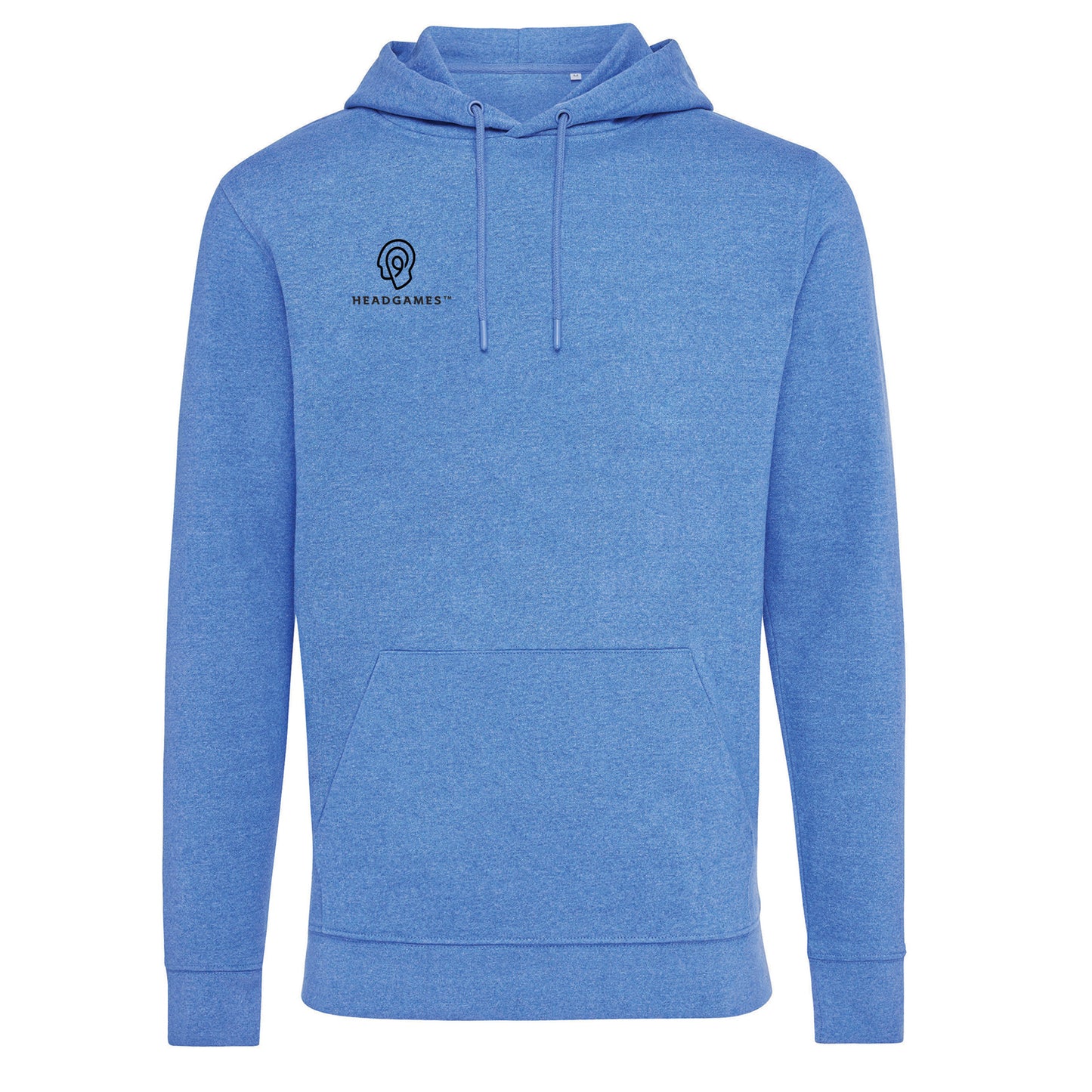 Heather Blue - Front - Iqoniq Unisex Adult Torres Recycled Cotton Undyed Hoodie