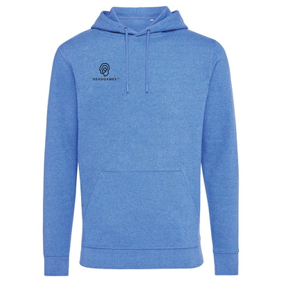 Heather Blue - Front - Iqoniq Unisex Adult Torres Recycled Cotton Undyed Hoodie