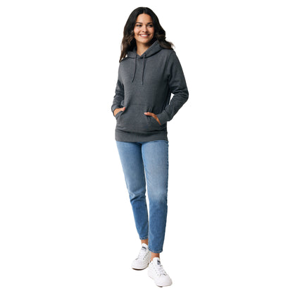 Heather Anthracite - Side - Iqoniq Unisex Adult Torres Recycled Cotton Undyed Hoodie