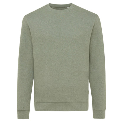 Heather Green - Front - Iqoniq Unisex Adult Denali Recycled Cotton Undyed Sweatshirt