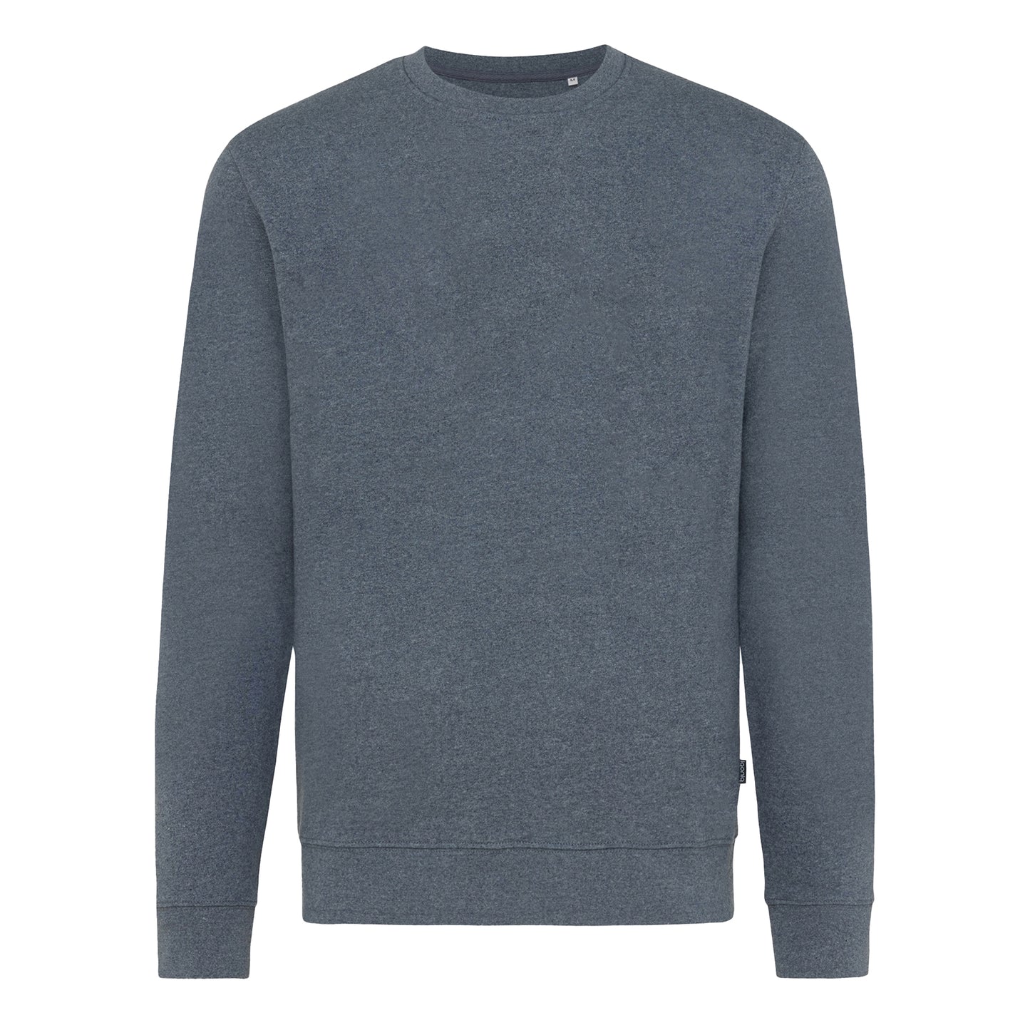 Heather Navy - Front - Iqoniq Unisex Adult Denali Recycled Cotton Undyed Sweatshirt
