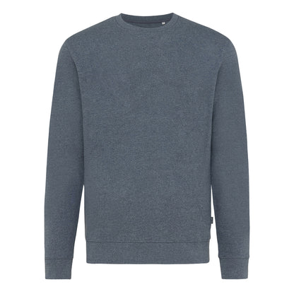 Heather Navy - Front - Iqoniq Unisex Adult Denali Recycled Cotton Undyed Sweatshirt