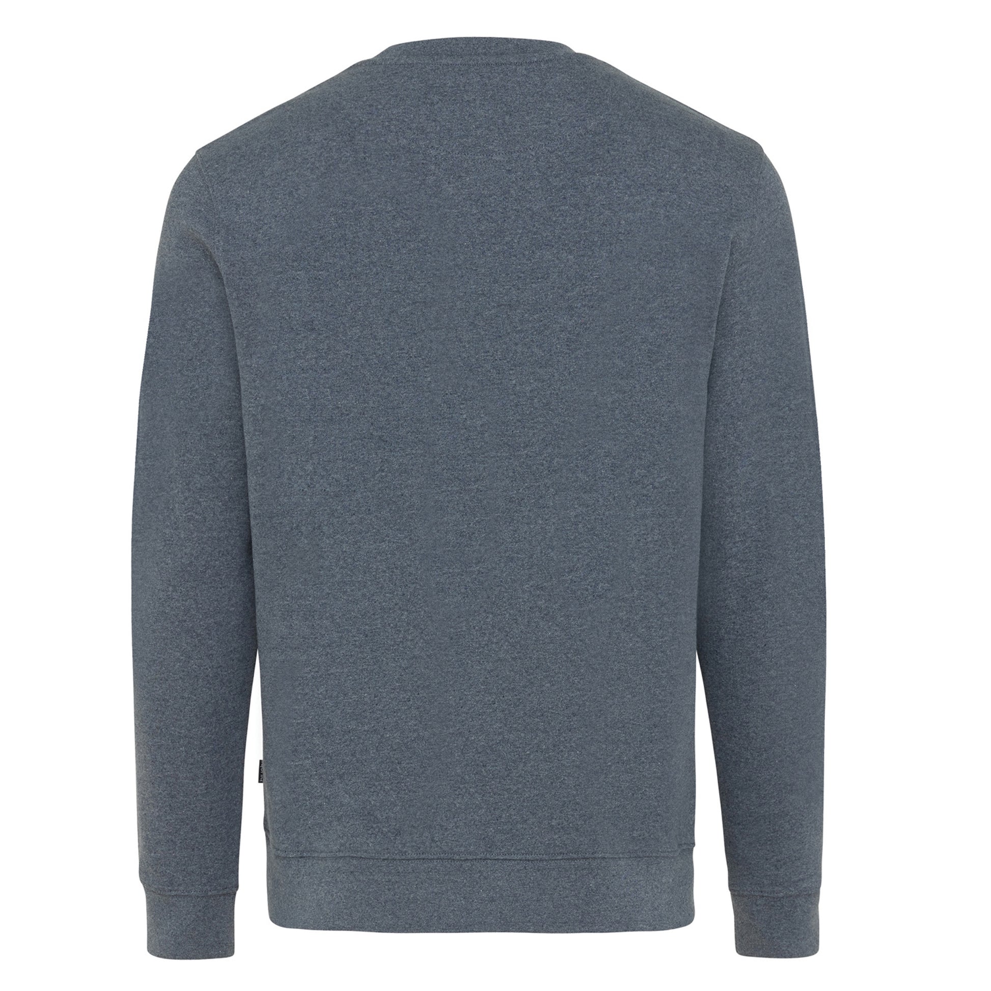 Heather Navy - Back - Iqoniq Unisex Adult Denali Recycled Cotton Undyed Sweatshirt