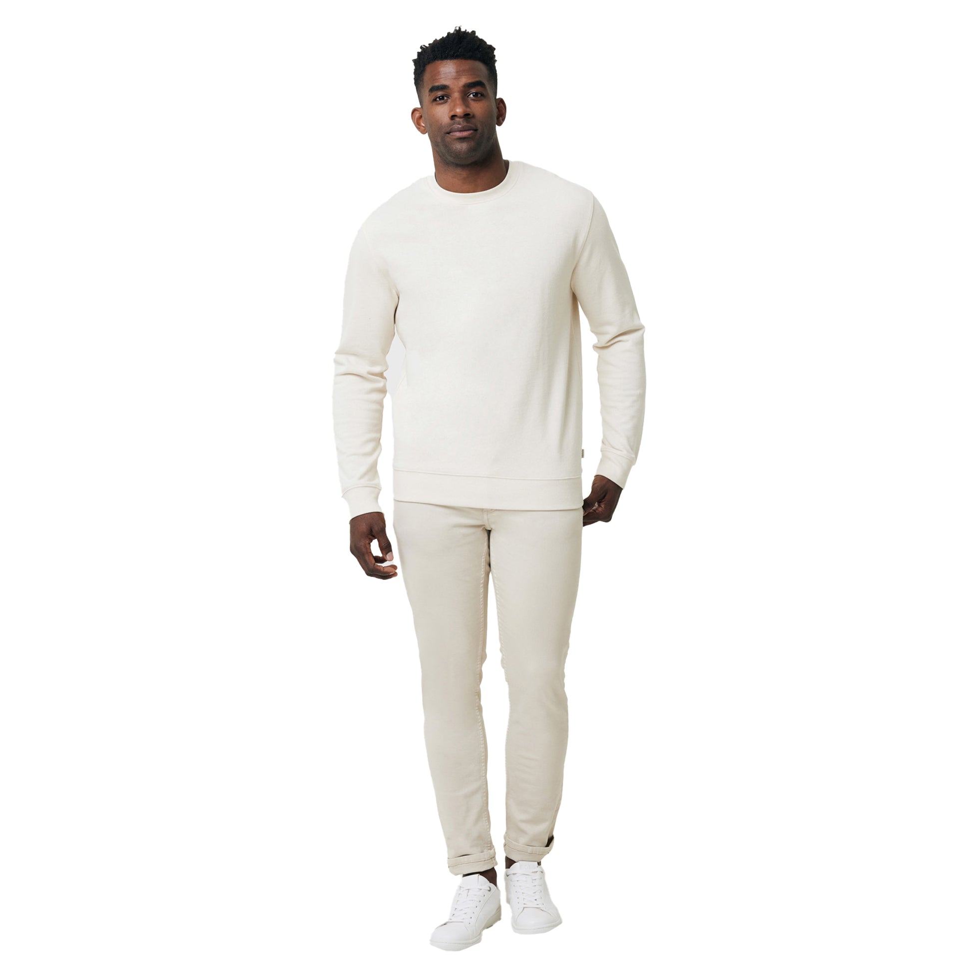 Natural Raw - Side - Iqoniq Unisex Adult Denali Recycled Cotton Undyed Sweatshirt