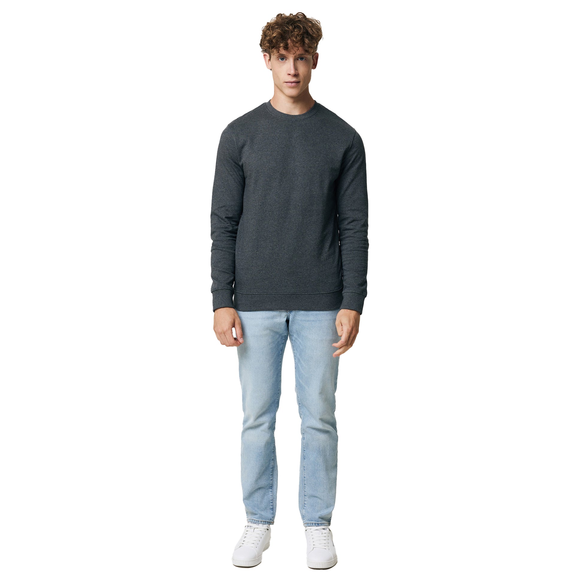 Heather Anthracite Heather - Side - Iqoniq Unisex Adult Denali Recycled Cotton Undyed Sweatshirt