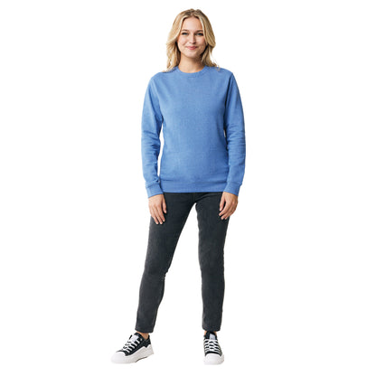 Heather Blue - Side - Iqoniq Unisex Adult Denali Recycled Cotton Undyed Sweatshirt