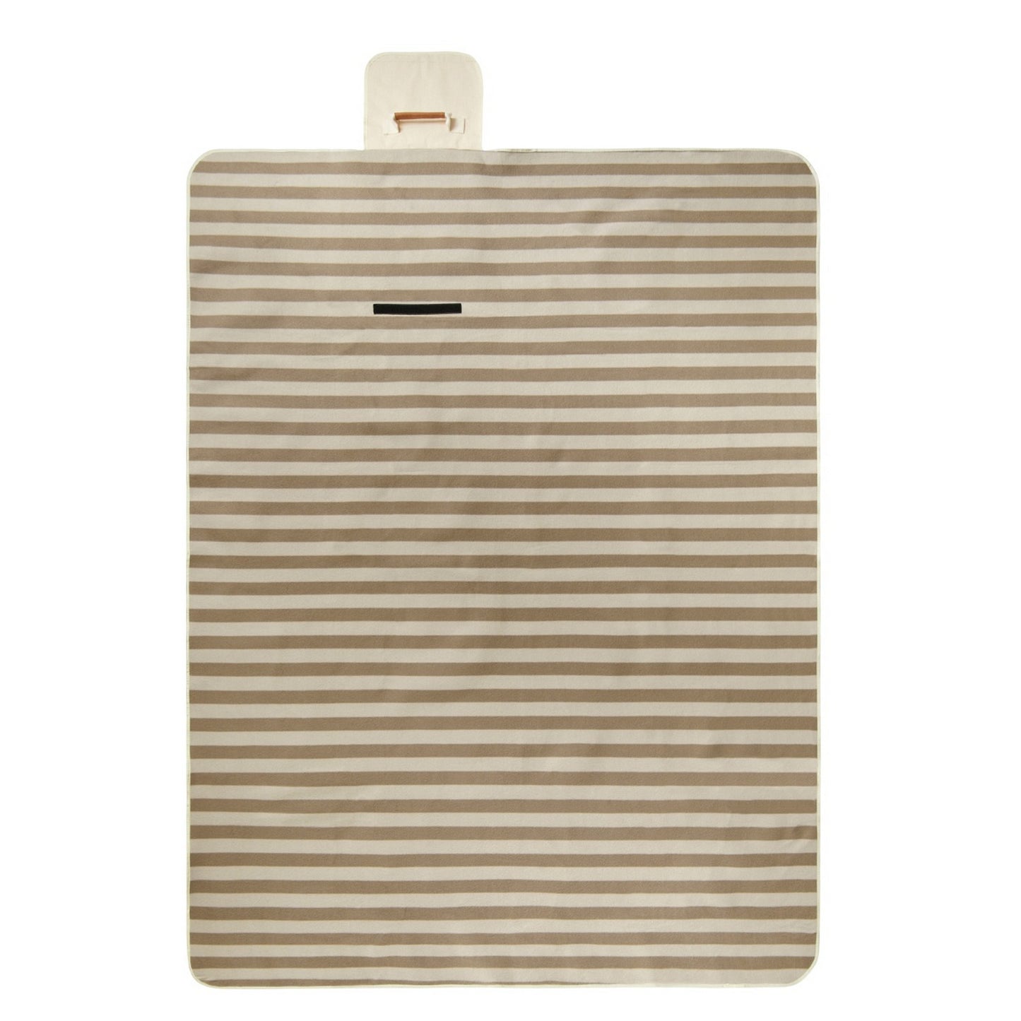 Brown - Side - Vinga Alba RPET Striped Picnic Blanket