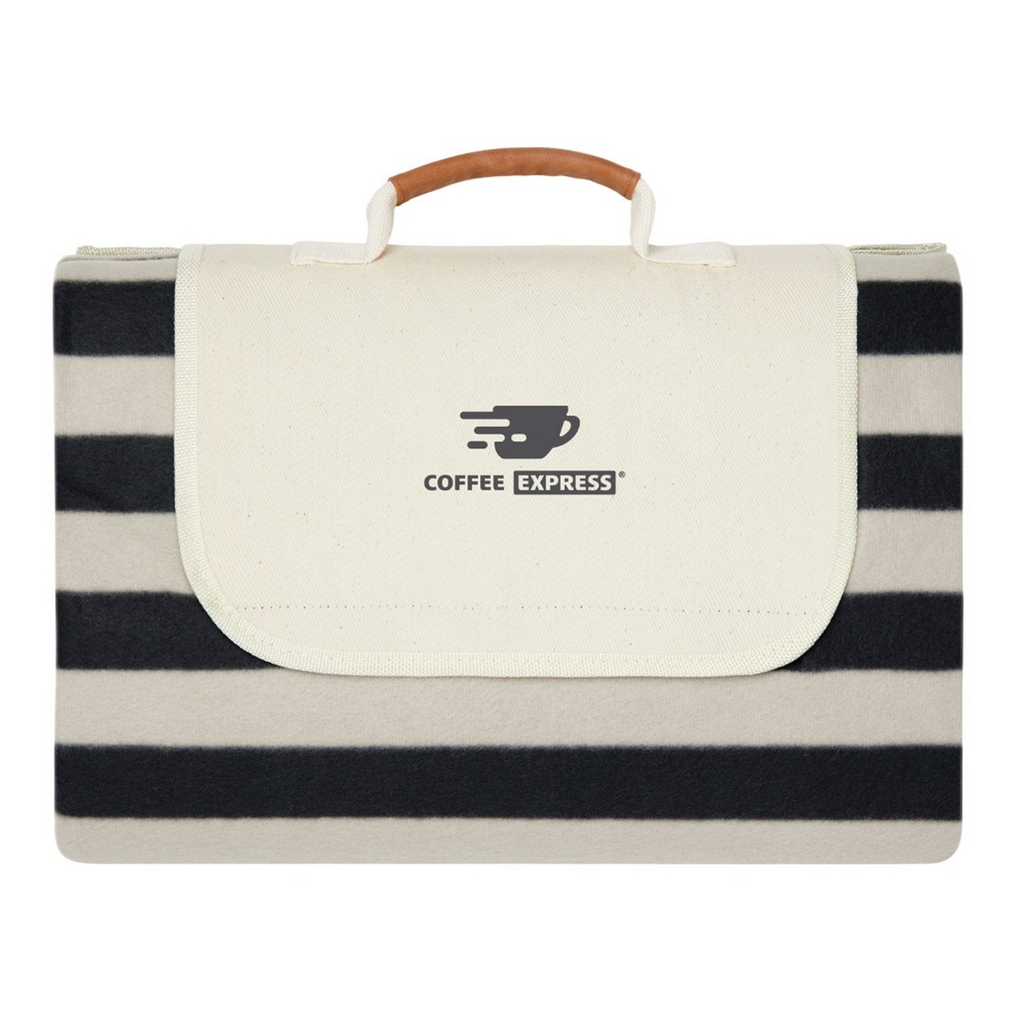 Black - Front - Vinga Alba RPET Striped Picnic Blanket