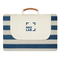 Navy - Front - Vinga Alba RPET Striped Picnic Blanket