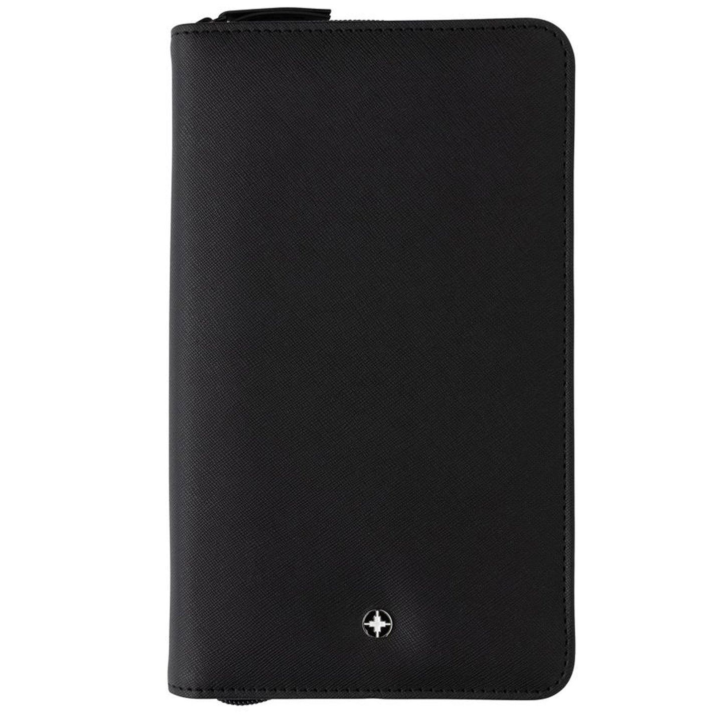 Black - Front - Swiss Peak Heritage RFID Recycled Travel Wallet