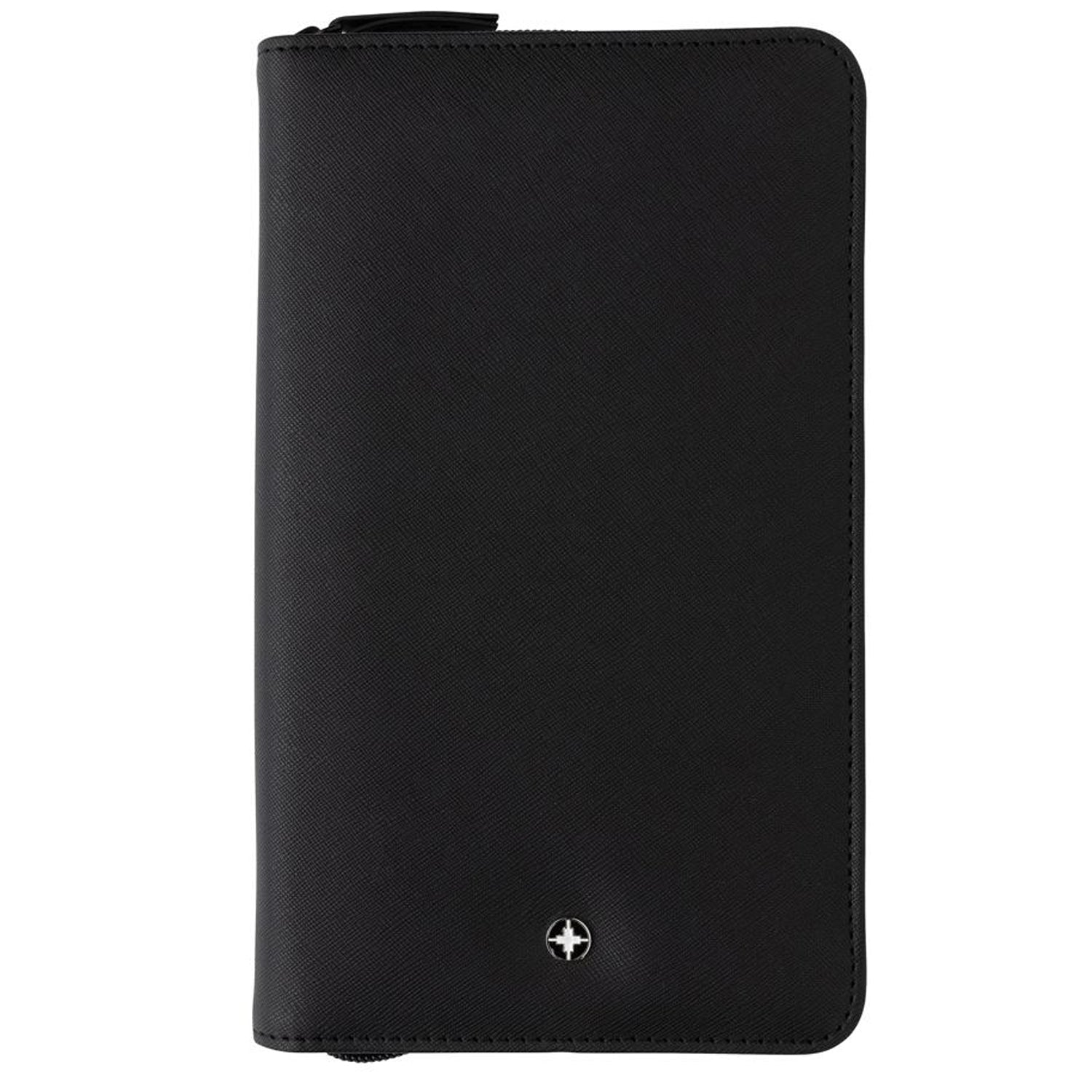 Black - Front - Swiss Peak Heritage RFID Recycled Travel Wallet