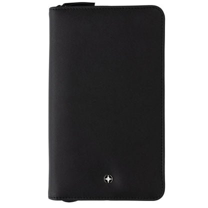 Black - Front - Swiss Peak Heritage RFID Recycled Travel Wallet
