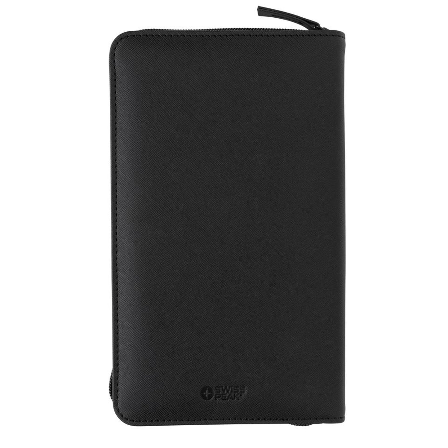 Black - Back - Swiss Peak Heritage RFID Recycled Travel Wallet
