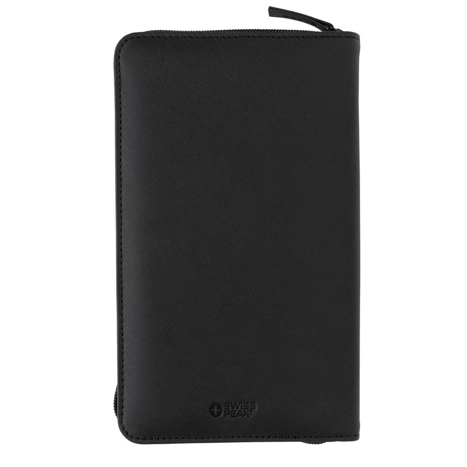 Black - Back - Swiss Peak Heritage RFID Recycled Travel Wallet