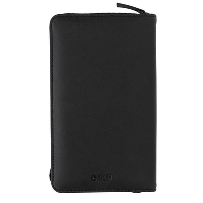 Black - Back - Swiss Peak Heritage RFID Recycled Travel Wallet