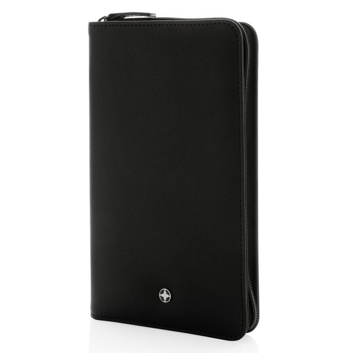 Black - Side - Swiss Peak Heritage RFID Recycled Travel Wallet