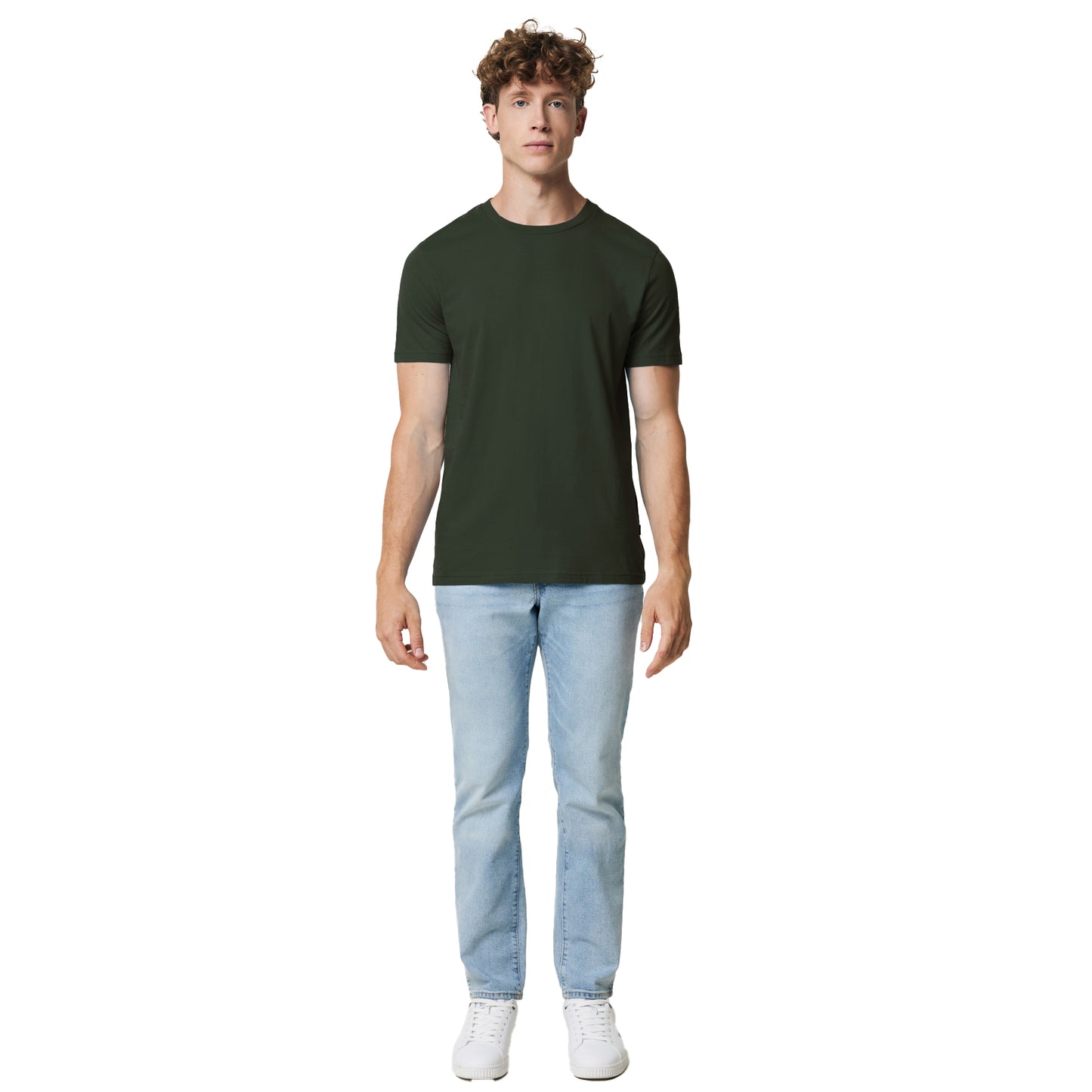 Khaki Green - Side - Iqoniq Unisex Adult Bryce Recycled Cotton T-Shirt