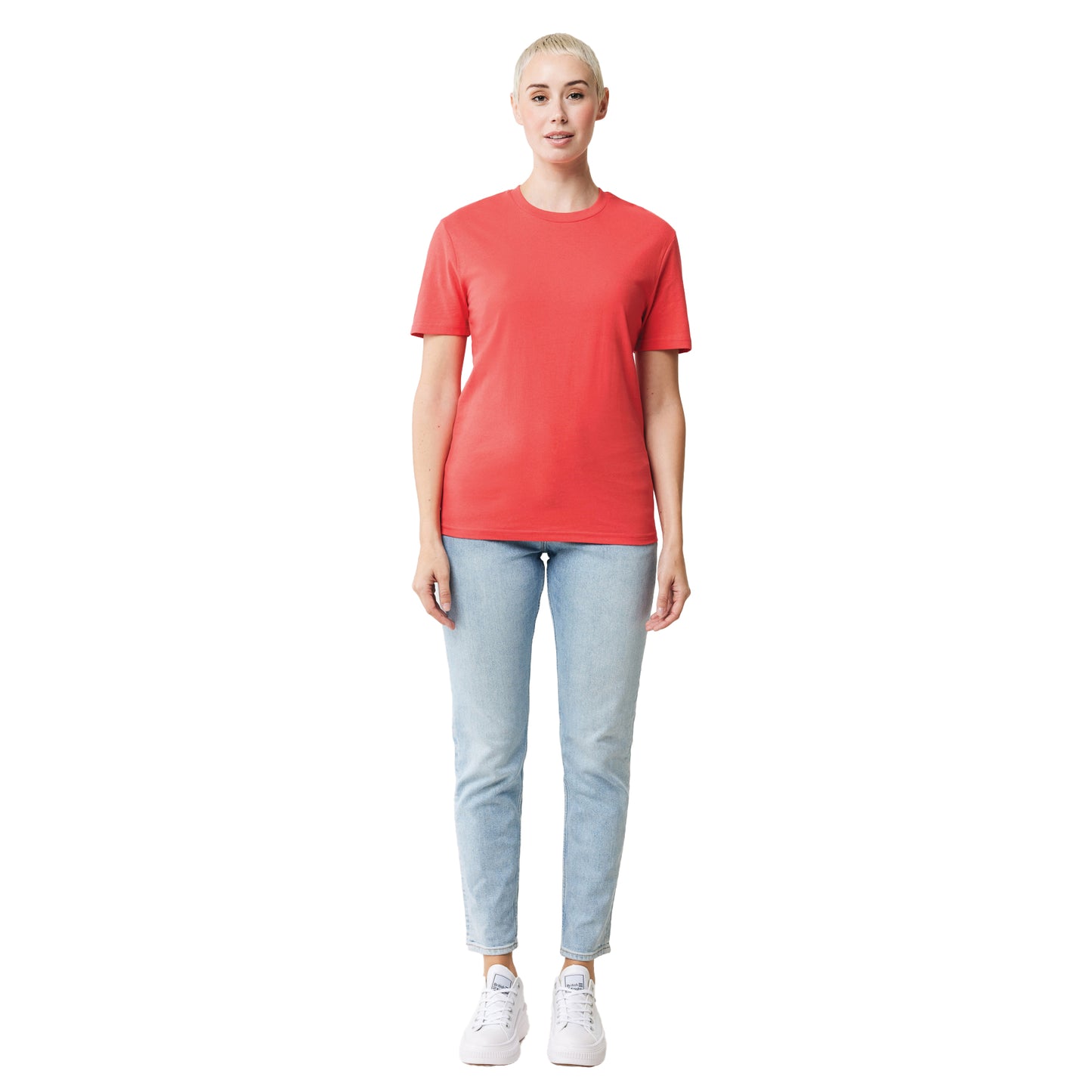 Luscious Red - Side - Iqoniq Unisex Adult Bryce Recycled Cotton T-Shirt