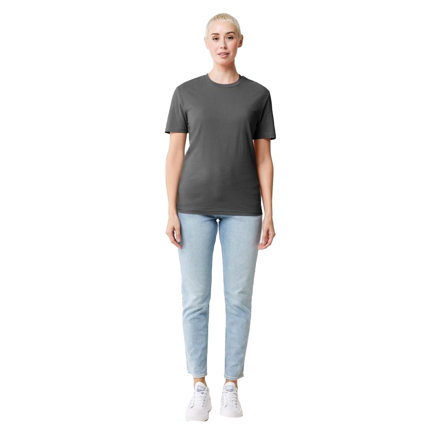 Anthracite - Side - Iqoniq Unisex Adult Bryce Recycled Cotton T-Shirt