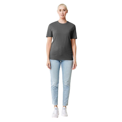 Anthracite - Side - Iqoniq Unisex Adult Bryce Recycled Cotton T-Shirt