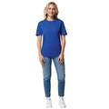 Royal Blue - Side - Iqoniq Unisex Adult Bryce Recycled Cotton T-Shirt