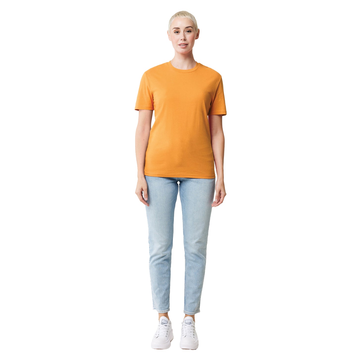 Sundial Orange - Side - Iqoniq Unisex Adult Bryce Recycled Cotton T-Shirt