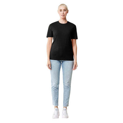 Black - Side - Iqoniq Unisex Adult Bryce Recycled Cotton T-Shirt