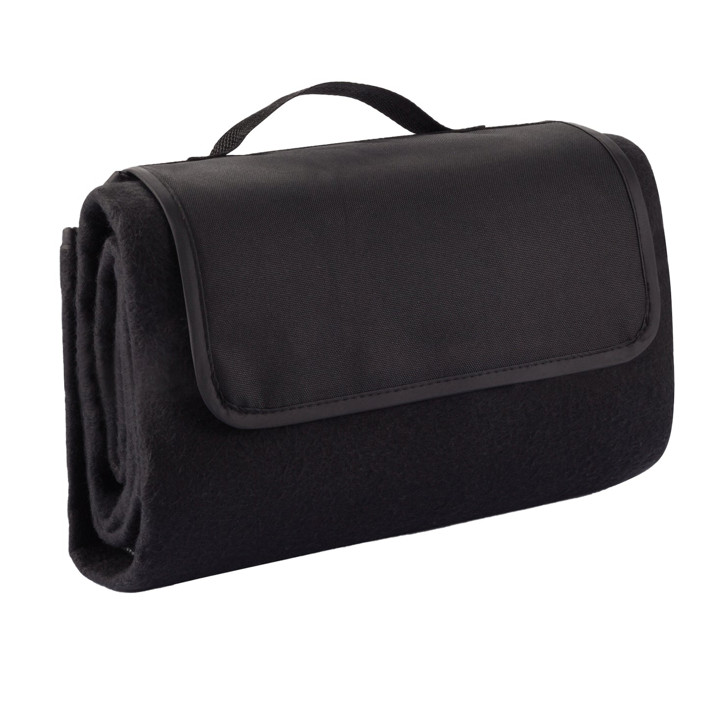 Black - Side - XD Collection Plain Picnic Blanket