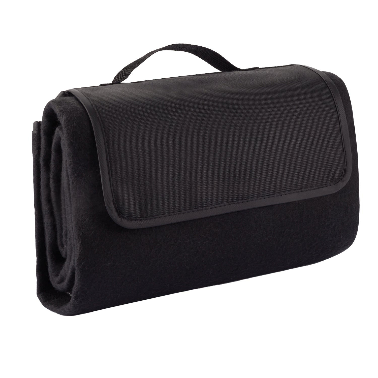 Black - Side - XD Collection Plain Picnic Blanket