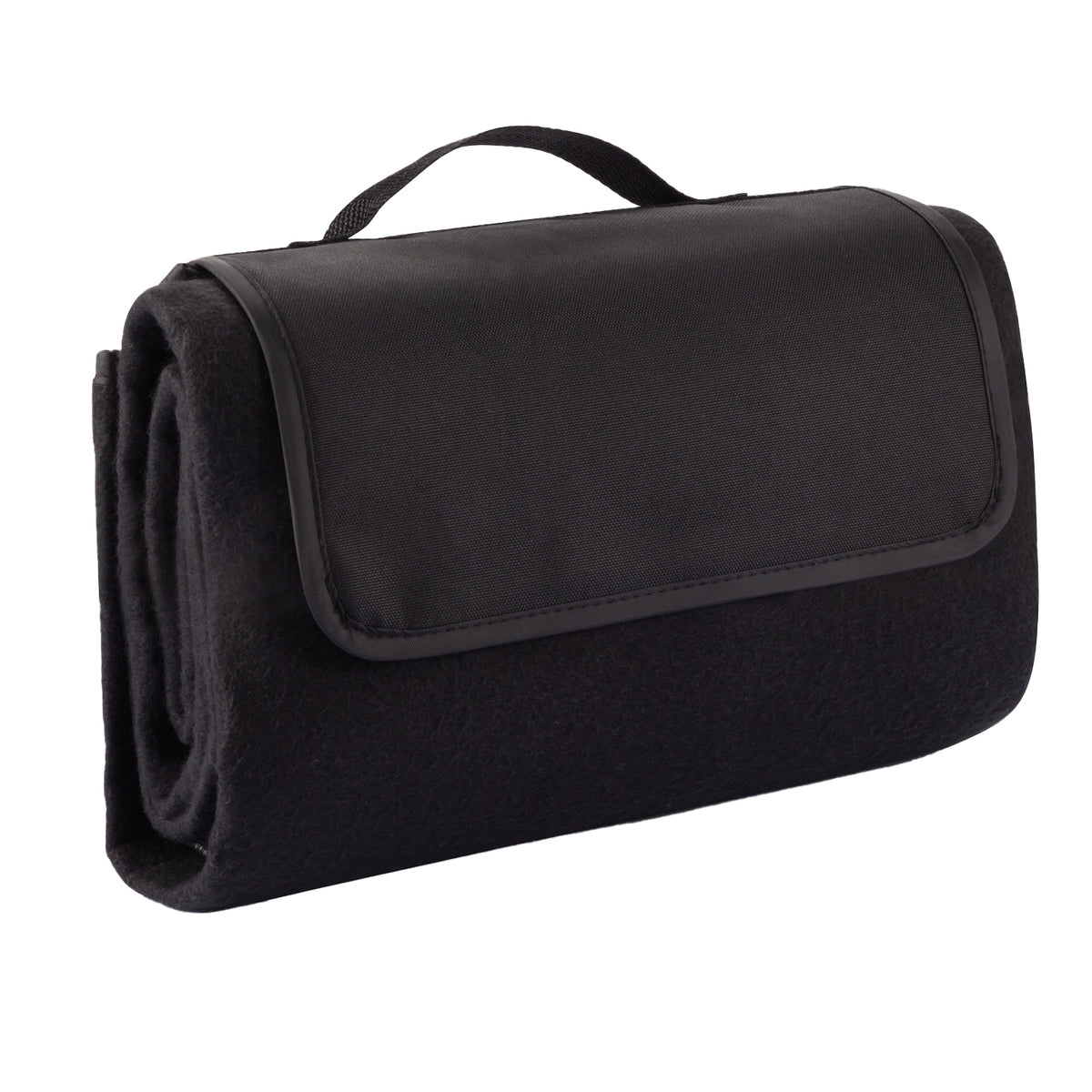 Black - Side - XD Collection Plain Picnic Blanket
