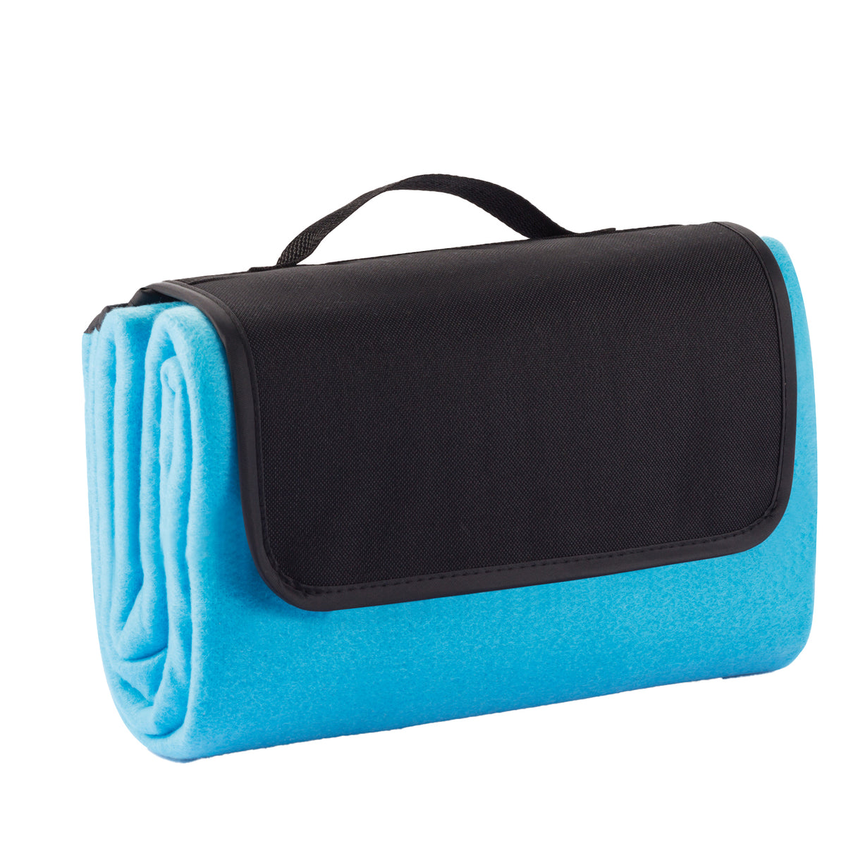 Blue - Side - XD Collection Plain Picnic Blanket