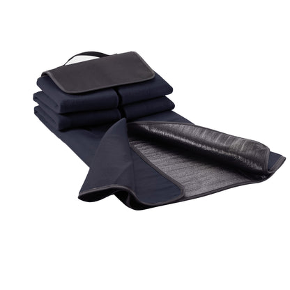 Navy - Side - XD Collection Plain Picnic Blanket