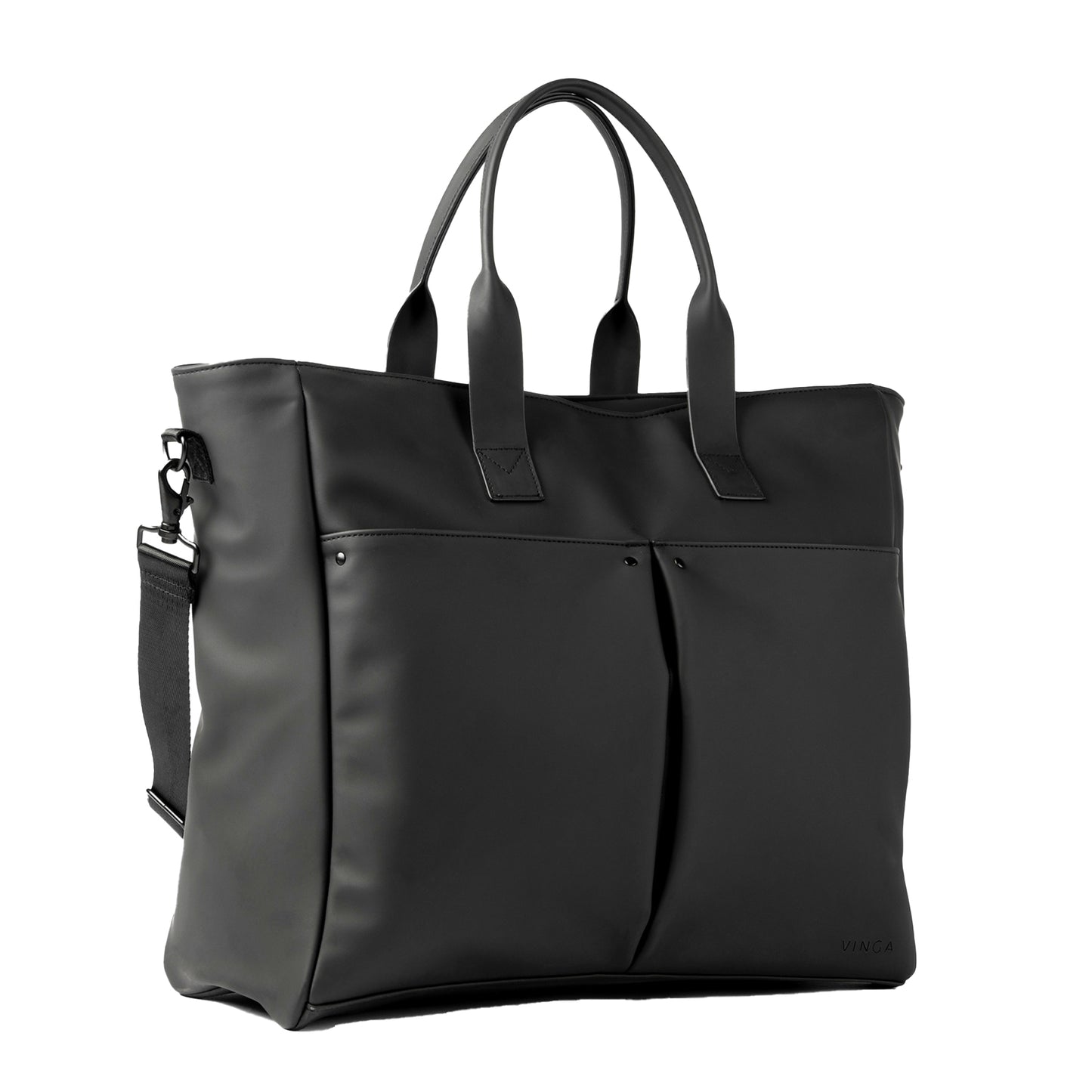 Black - Side - Vinga Baltimore Hybrid Laptop Bag