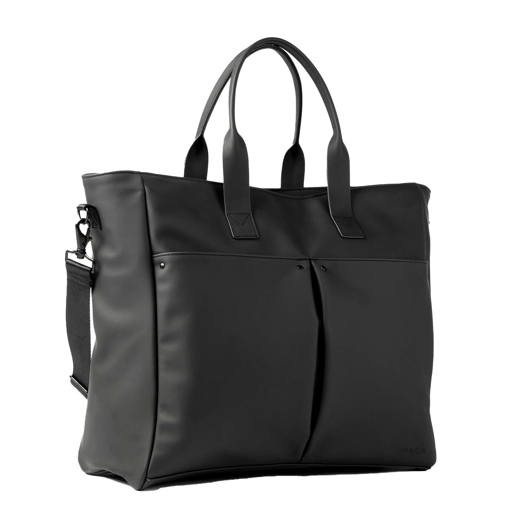 Black - Side - Vinga Baltimore Hybrid Laptop Bag