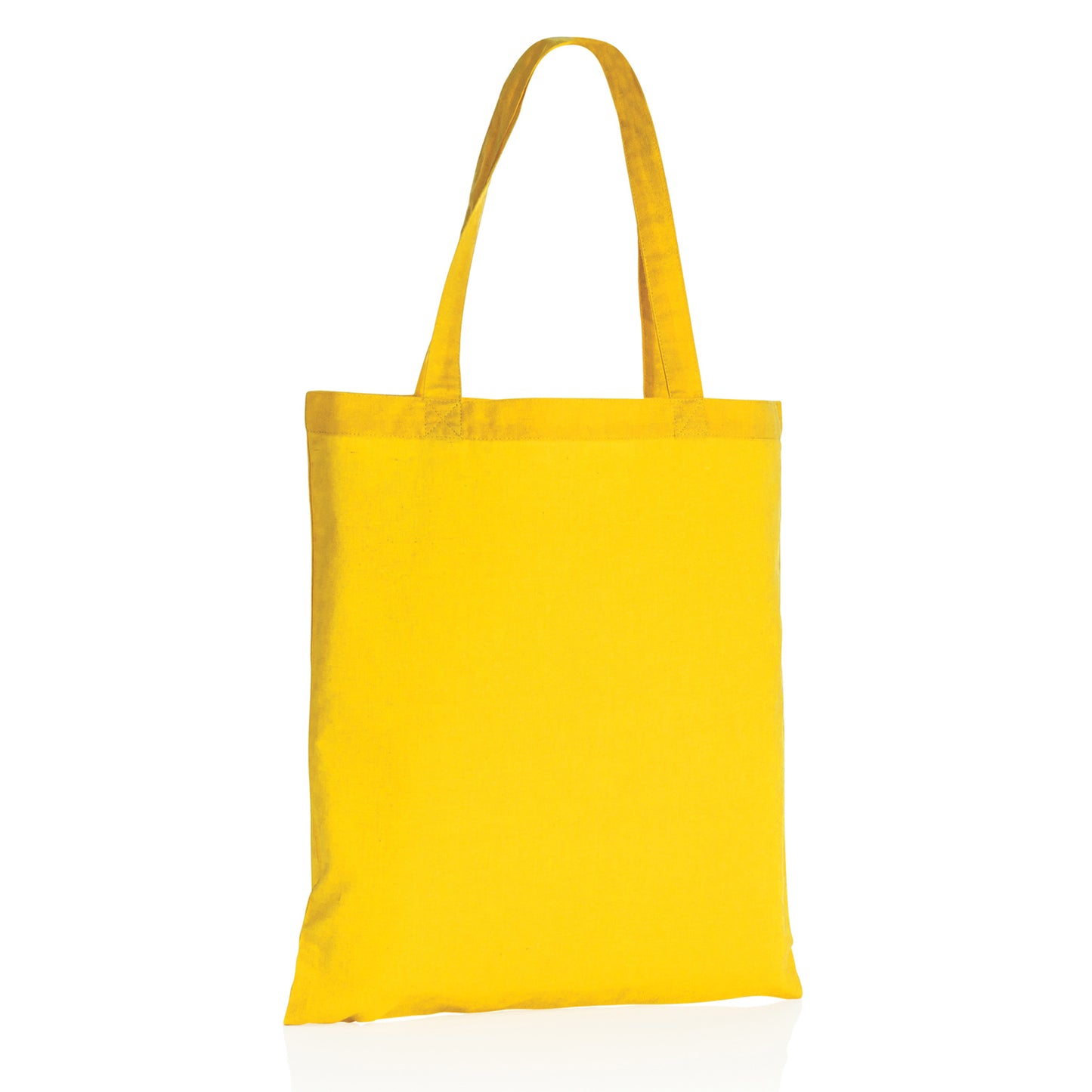 Yellow - Back - XD Collection Recycled Cotton Tote Bag