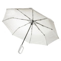 Beige - Front - XD Collection Yara RPET Carabiner Clip Folding Umbrella