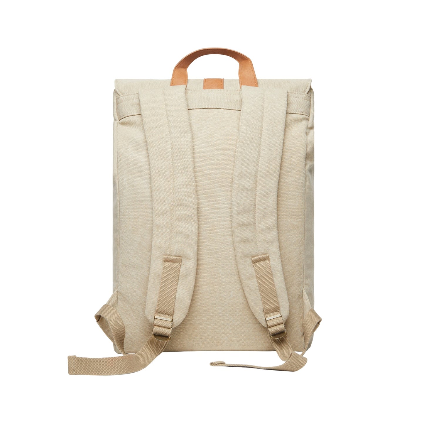 Beige - Back - Vinga Bosler Recycled Canvas 17L Backpack