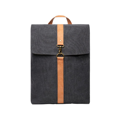 Black - Front - Vinga Bosler Recycled Canvas 17L Backpack