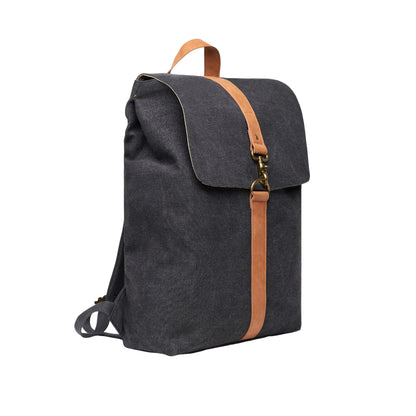 Black - Side - Vinga Bosler Recycled Canvas 17L Backpack