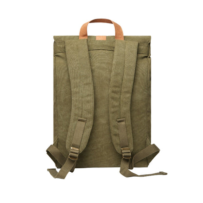 Green - Back - Vinga Bosler Recycled Canvas 17L Backpack