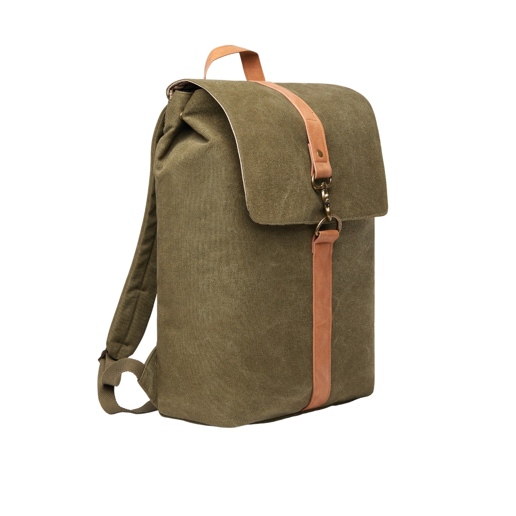 Green - Side - Vinga Bosler Recycled Canvas 17L Backpack