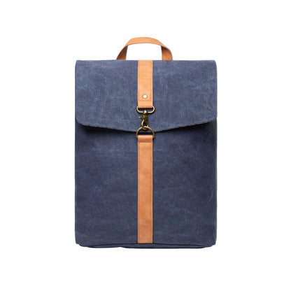 Navy - Front - Vinga Bosler Recycled Canvas 17L Backpack