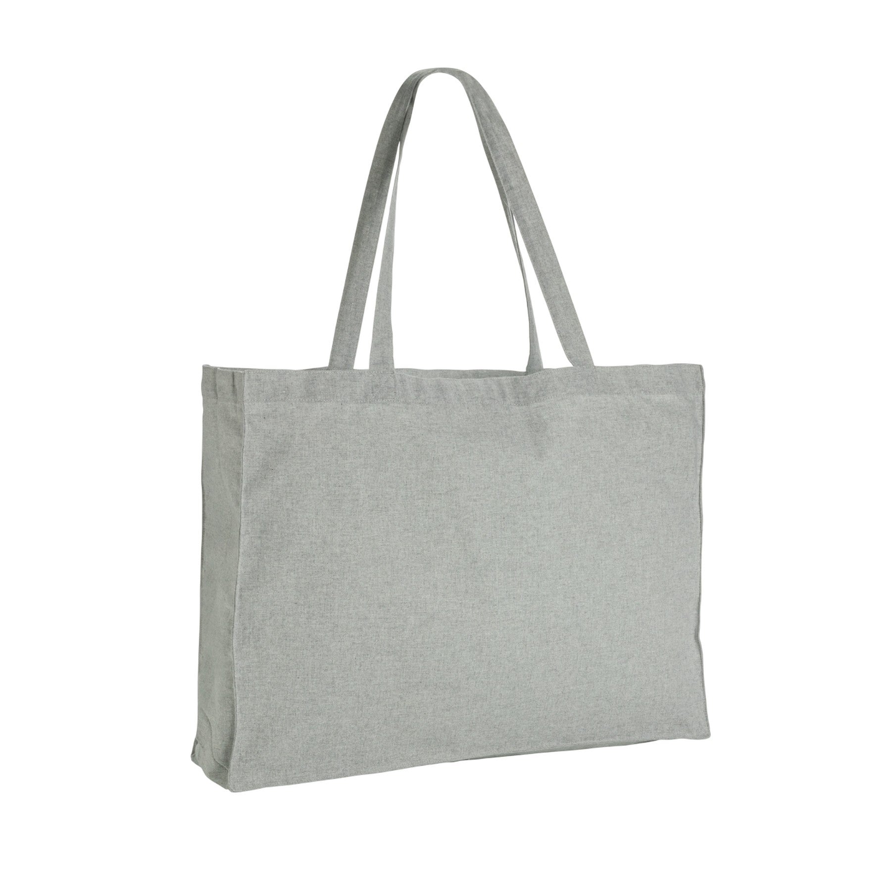 Grey - Back - XD Collection Impact Recycled Cotton Tote Bag