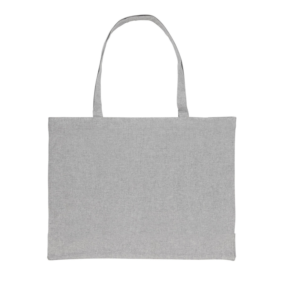 Grey - Front - XD Collection Impact Recycled Cotton Tote Bag