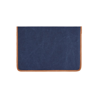 Navy - Back - Vinga Bosler Recycled Canvas Laptop Sleeve